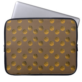 Golden Polka dots Neopren Laptop 15" Laptopschutzhülle