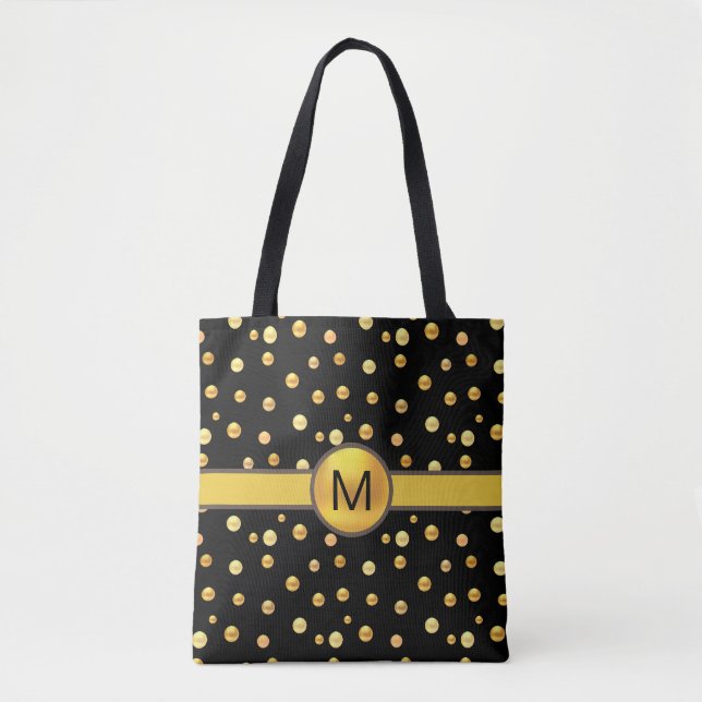 Golden Polka Dots on Black (Vorderseite)