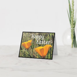 Golden Poppies Easter Card 2 Dankeskarte