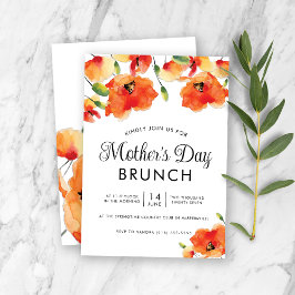Golden Poppy Mother Day Brunch Einladung