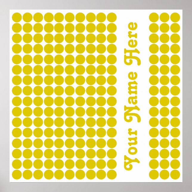 Golden Poppy Safari Dot mit Namen Poster (Vorne)