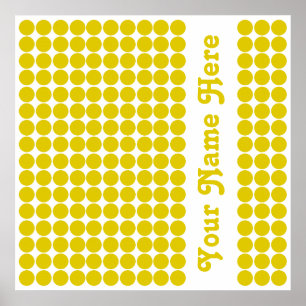 Golden Poppy Safari Dot with name Poster