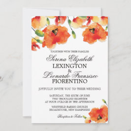 Golden Poppy Summer Wedding Einladung