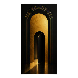Golden Portal Wandkunstposter Poster