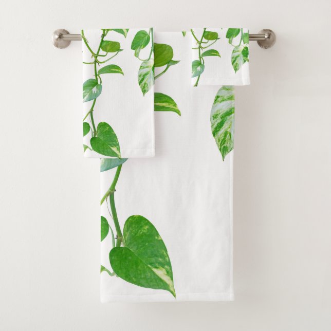 Golden Pothos Ivy Dream #1 #tropical #wall #art Badhandtuch Set (Insitu)