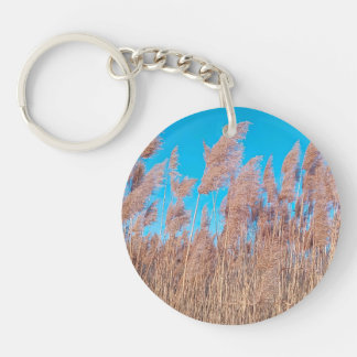 Golden Prairie Grasses Nature Photo Keychain  Schlüsselanhänger