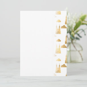 Golden Princess Burg Wolken Königliche Magie Save The Date