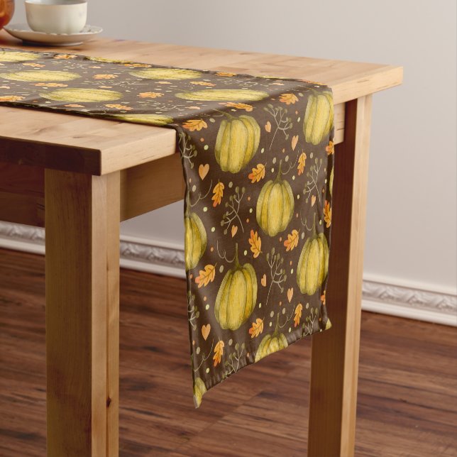 Golden Pumpkins Kurz Table Runner Kurzer Tischläufer (Beispiel)
