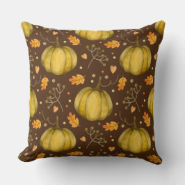 Golden Pumpkins Throw Kissen