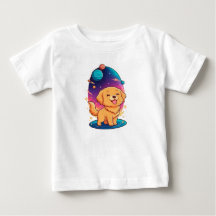 🐶🌌 Golden Puppy Weltraum-Kindergarten-T-Shirt ✨⭐