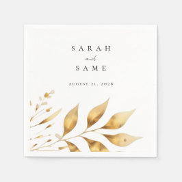Golden Radiance Wedding Napkins Serviette