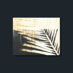Golden Raffia - Palm Fronds Leinwanddruck<br><div class="desc">Golden Raffia II von Jennifer Paxton Parker. Die Silhouette der Single-Palmblätter ist in Schwarz und Gelb/Gelb/Gelb gehalten.</div>