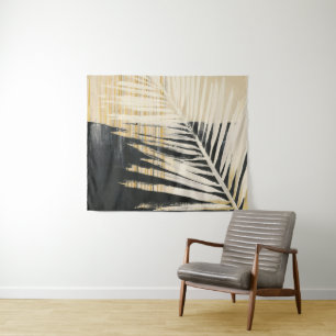 Golden Raffia - Palm Fronds Wandteppich