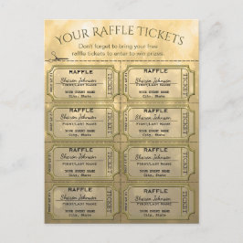 Golden Raffle Tickets Postkarte