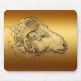 Golden Ram oder Aries Chinesischer Western Zodiac  Mousepad