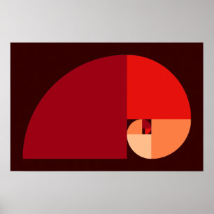 Golden Ratio, Fibonacci Spiral Poster