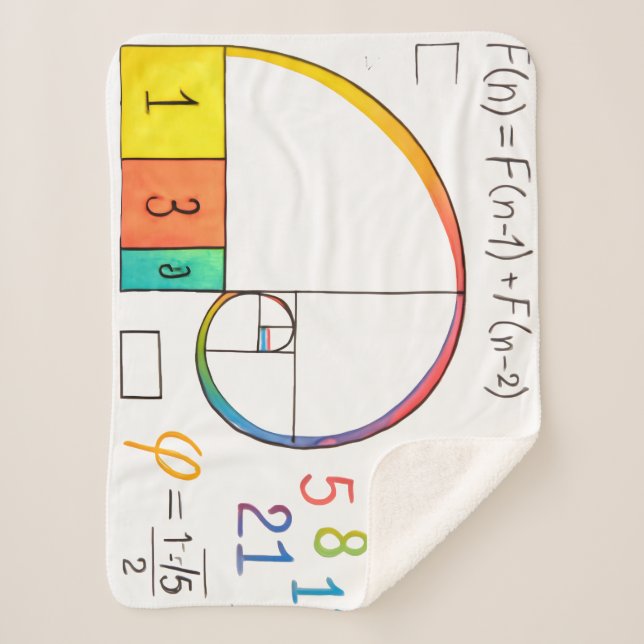 Golden Ratio Math Sherpa Blanket Sherpadecke (Vorderseite)