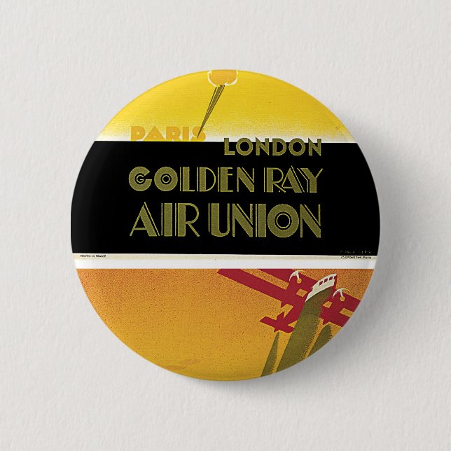 Golden Ray Air Gewerkschaft Button (Vorderseite)