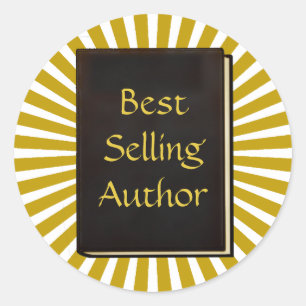 Golden Rays Best Selling Author Book Runder Aufkleber