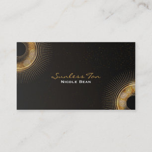Golden Rays Chic Tanning Salon Business Card Visitenkarte