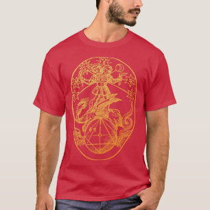 Golden Rebis Vintag Alchemy Illustration T-Shirt