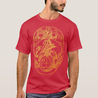 Golden Rebis Vintag Alchemy Illustration T-Shirt