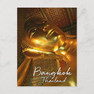 Golden Recling Buddha, Bangkok Thailand Postkarte