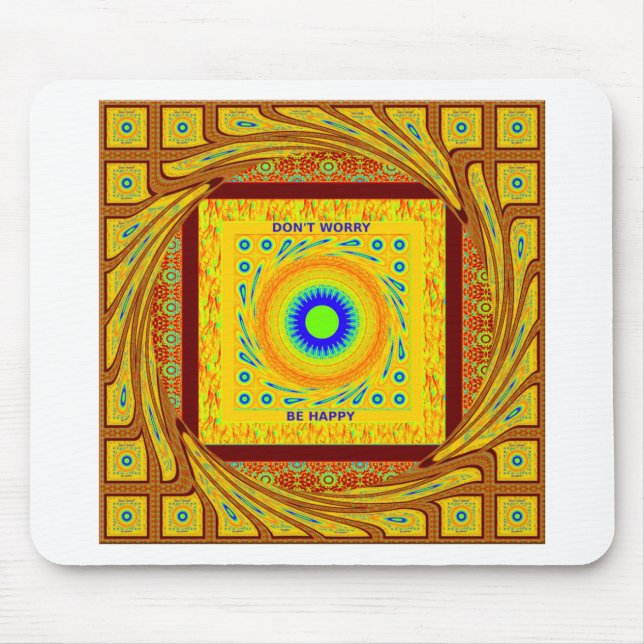 Golden Red African Traditional Color Vector Design Mousepad (Vorne)