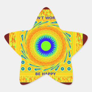 Golden Red African Traditional Color Vector Design Stern-Aufkleber