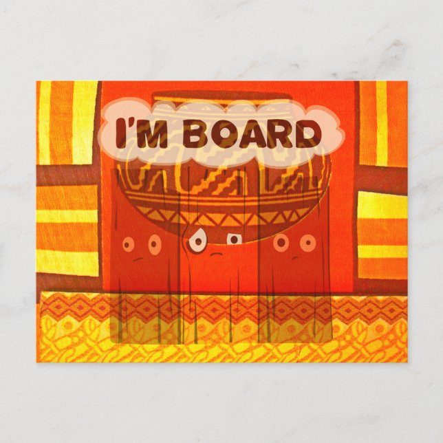 Golden Red African Traditional Colors Print Postkarte (Vorderseite)