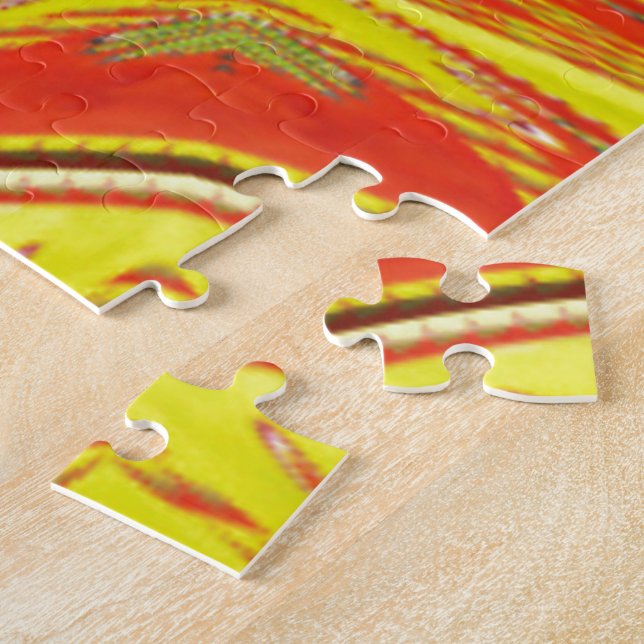 Golden Red African Traditionelle Farben Puzzle (Seite)