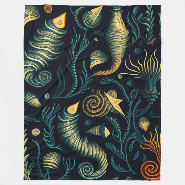 Golden Reefs Fleecedecke (Vorderseite)