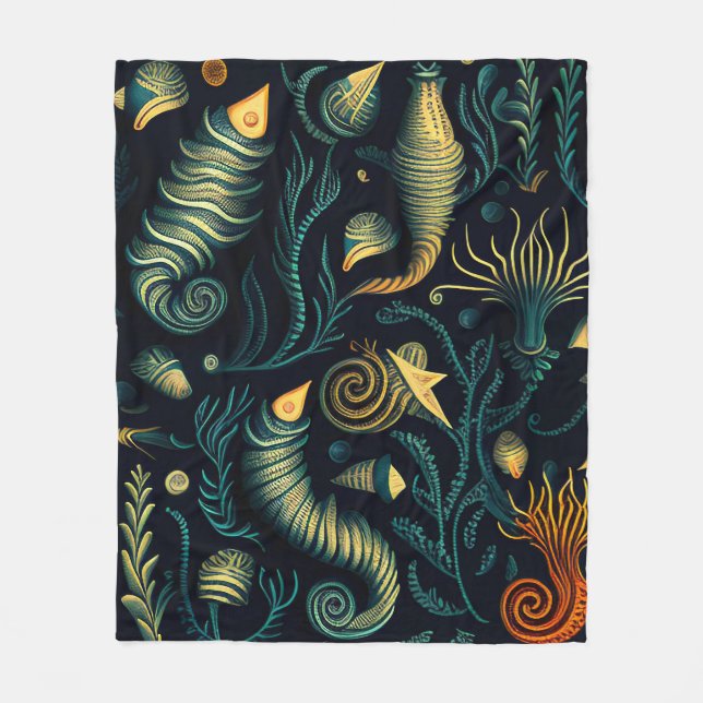 Golden Reefs Fleecedecke (Vorderseite)