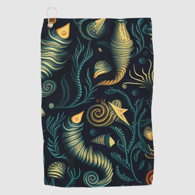 Golden Reefs Golfhandtuch (Vorderseite)