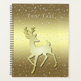 Golden Reindeer Snowy Holiday Planner Planer