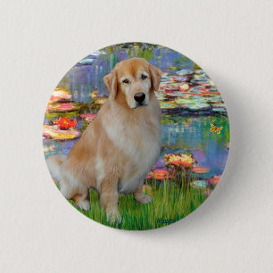Golden Retriever #10 - Lilien #2 Button