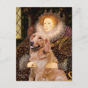 Golden Retriever #1 - Königin Elizabeth I Postkarte