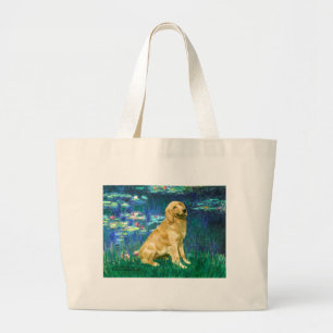 Golden Retriever 1 - Lilies 5 Jumbo Stoffbeutel