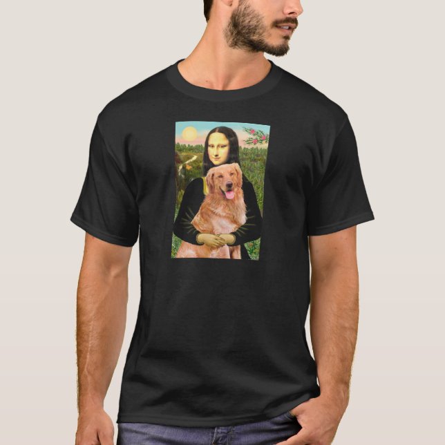 Golden Retriever 2 - Mona Lisa T-Shirt (Vorderseite)