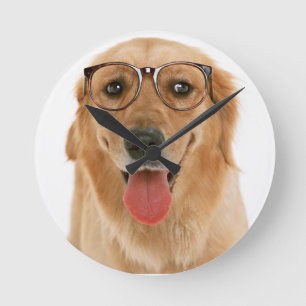 Golden retriever 3 runde wanduhr