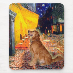 Golden Retriever 3 - Terrasse Café Mousepad