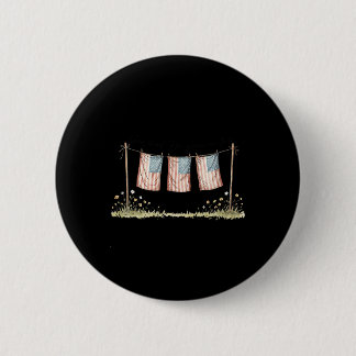 Golden Retriever 4. Juli Amerikanische Flagge Button