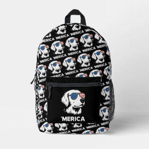 Golden Retriever 4. Juli Merica Bedruckter Rucksack