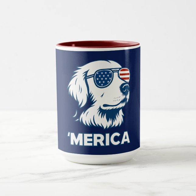 Golden Retriever 4. Juli Merica Tasse (Zentrum)
