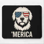 Golden Retriever 4th Of July Merica Patriotic Amer Mousepad<br><div class="desc">Golden Retriever 4th Of July Merica Patriotic American Flag</div>