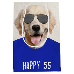 Golden Retriever 55. Geburtstag Mittlere Geschenkt Geschenktüte