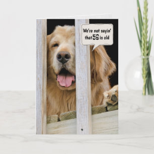 Golden Retriever 59. Geburtstag Humor Karte