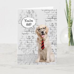 Golden Retriever 88. Geburtstag Spaß Karte