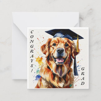 Golden Retriever Abschluss Notecard Mitteilungskarte