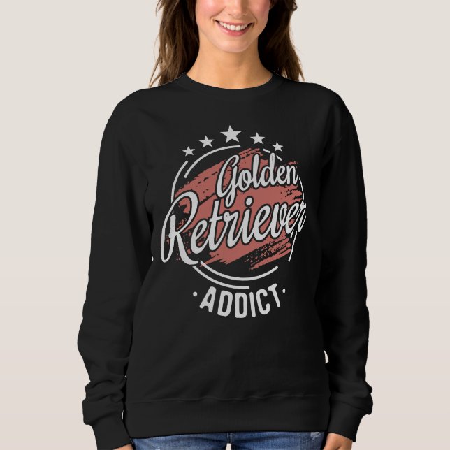 Golden Retriever Addict Cool Funny Nerdy Comic Gra Sweatshirt (Vorderseite)
